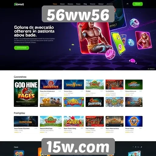 Evolução do design do site de jogos 56ww56